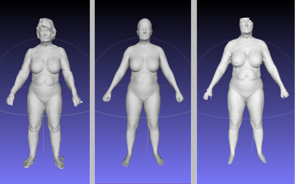 Measurements taken from a scan.